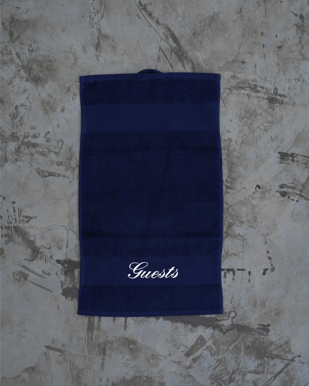 Personligt Broderad Gästhandduk - Marin Blå