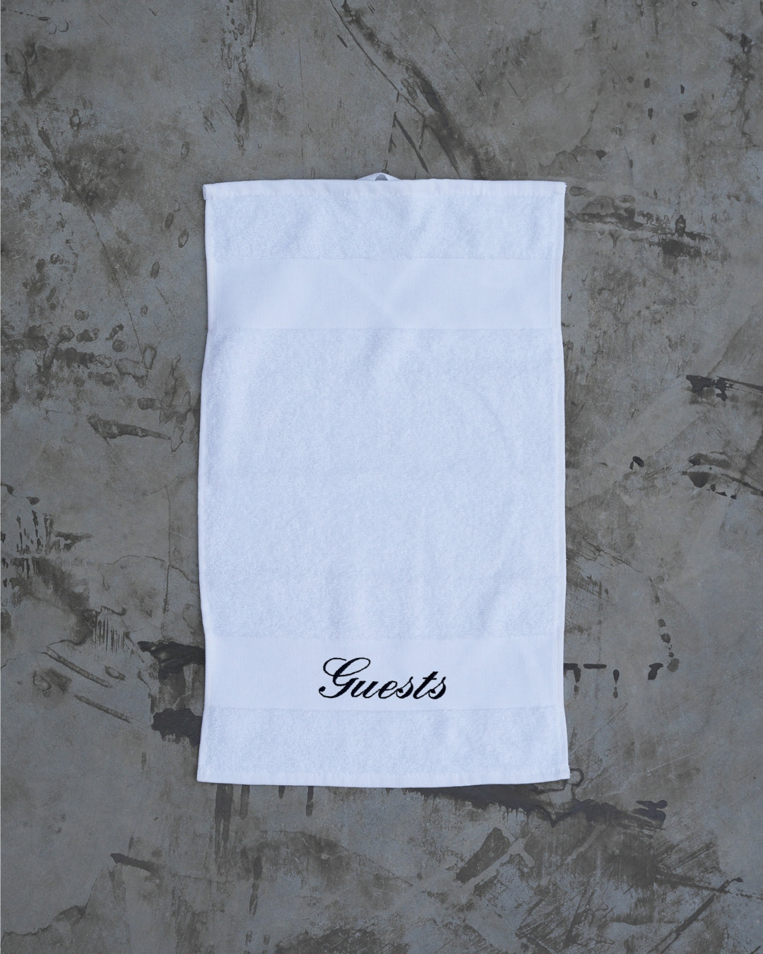 Personlig Broderad Gästhandduk - Vit