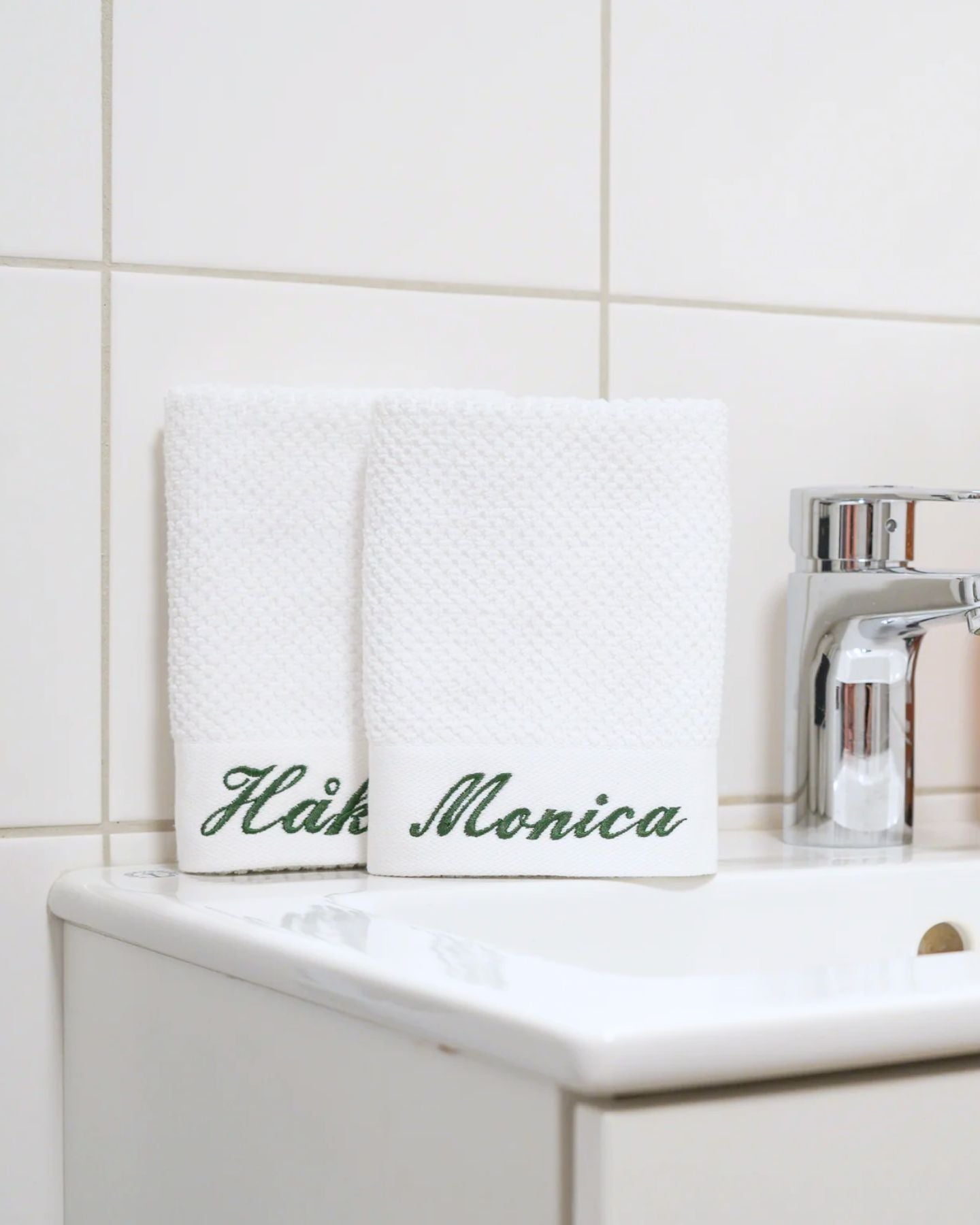 Premium Handdukar med Namn - 2-pack
