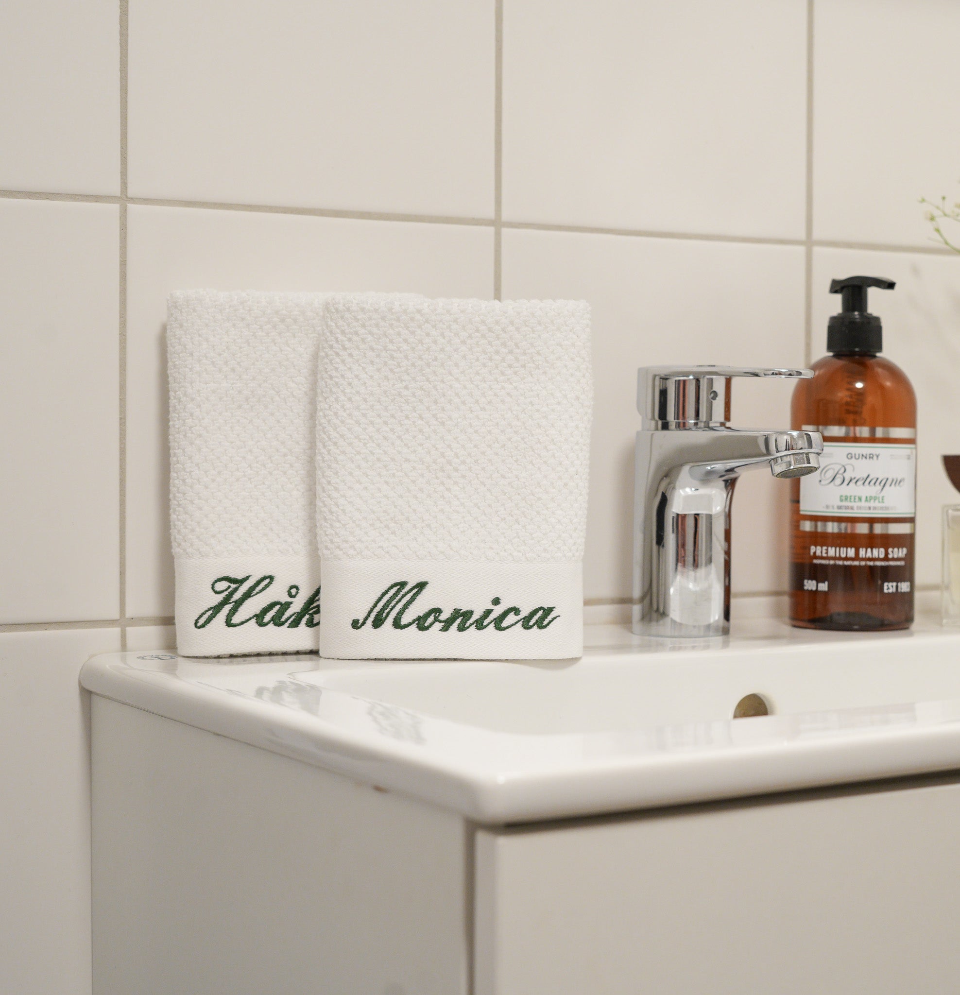 Personligt Broderade Premium Gästhanddukar (2 pack)