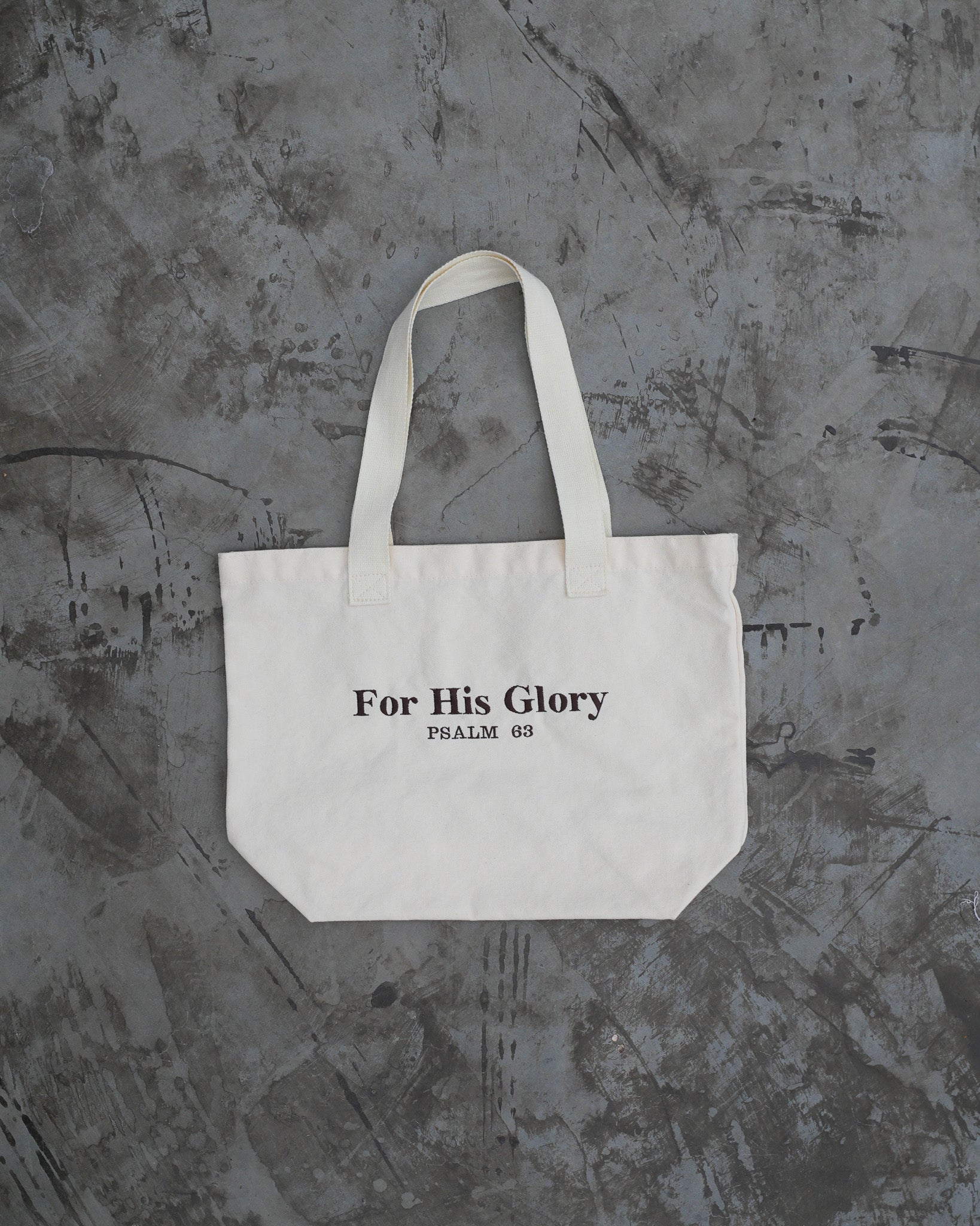 Tote bag att skriva en broderad bibelvers på. Psalm 63